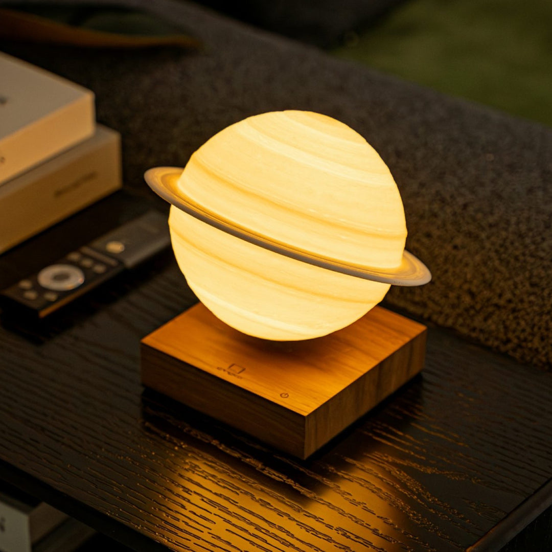 Smart Saturn Lamp - Walnut