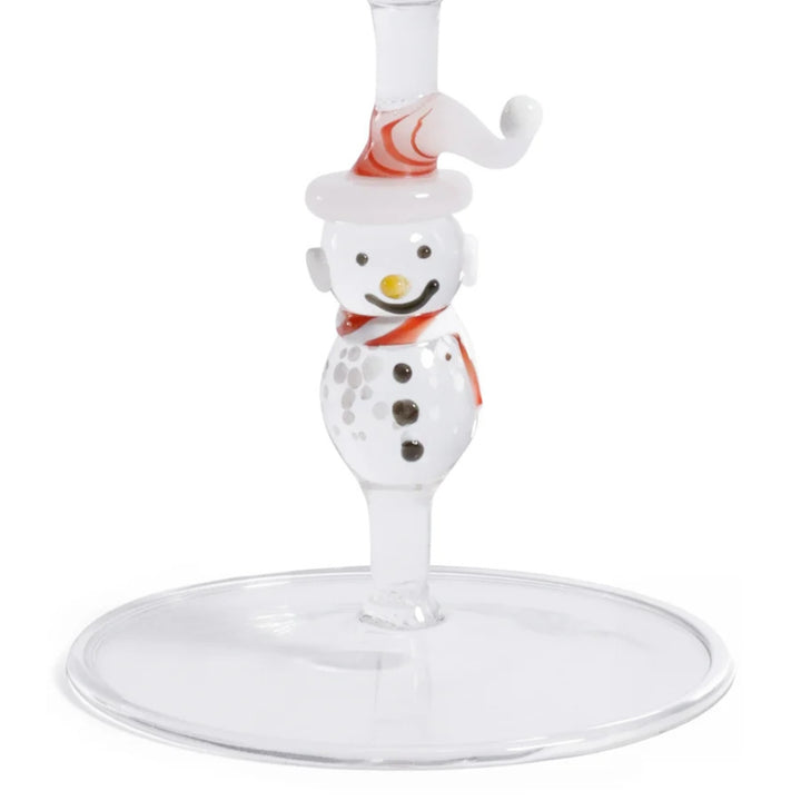 Snowman Sips Martini Glass
