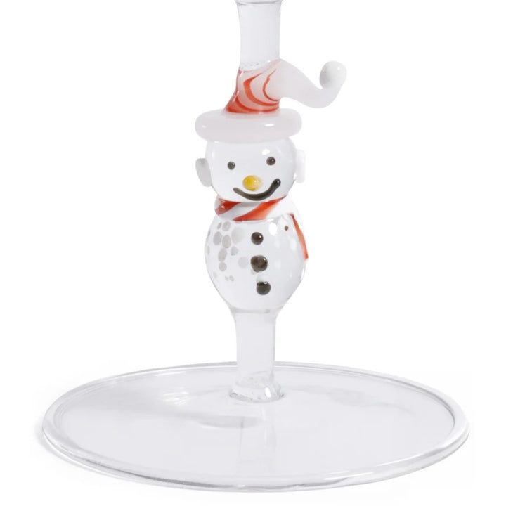 Snowman Sips Martini Glass