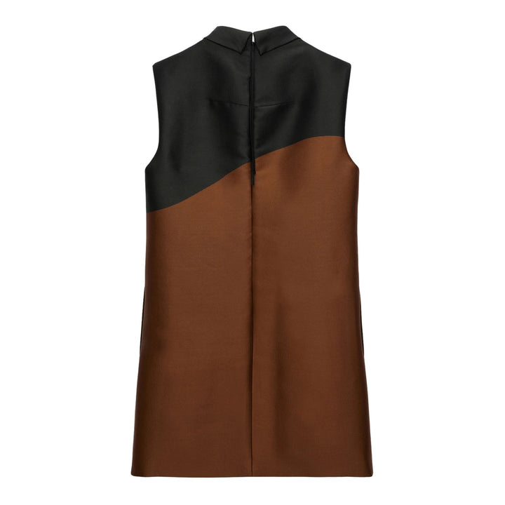 Soft Petal Mini Dress in caramel black