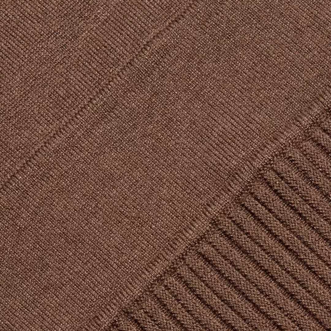 Solaire Funnel Neck Knit Dress in Amberwood