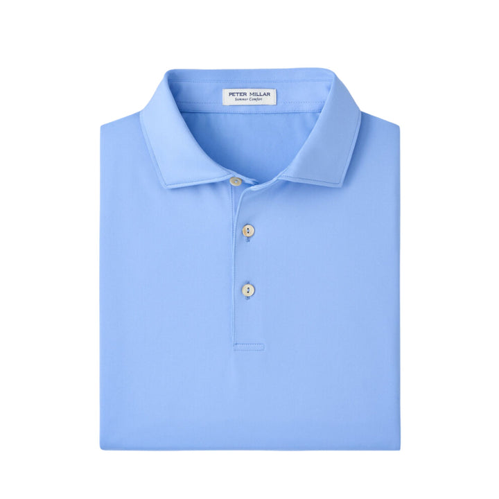 Solid Performance Jersey Polo in Bluebird