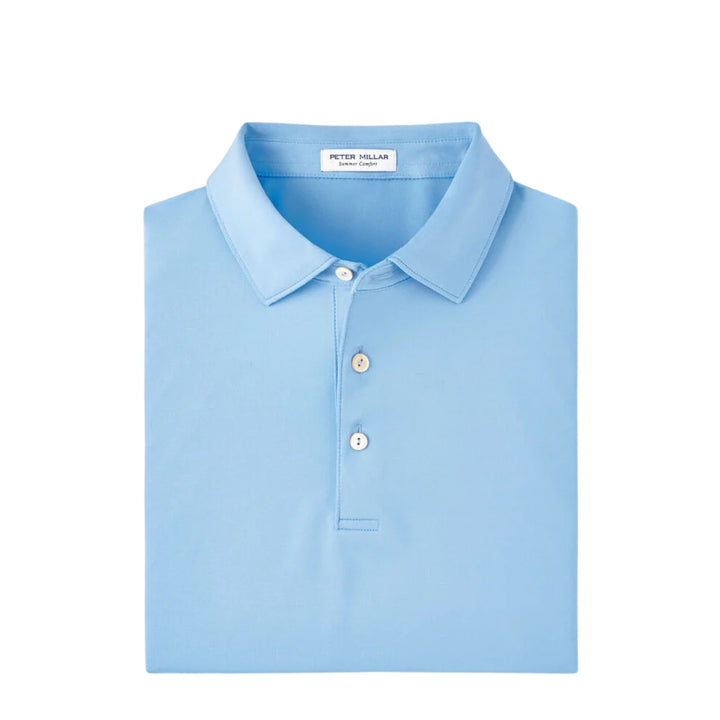Solid Performance Jersey Polo in Cottage Blue