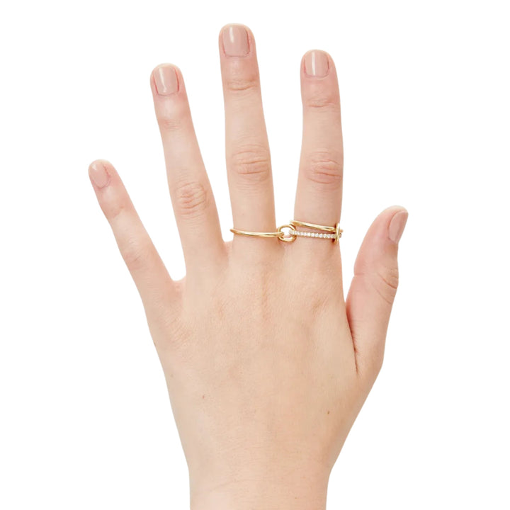 Sonny 3 Link YG Diamond Ring - .45tcw - Size 9