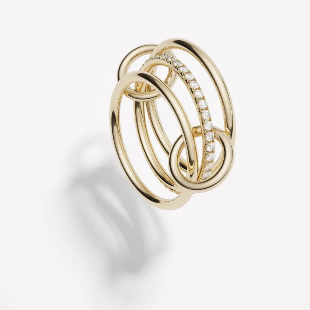 Sonny 3 Link YG Diamond Ring - .45tcw - Size 9