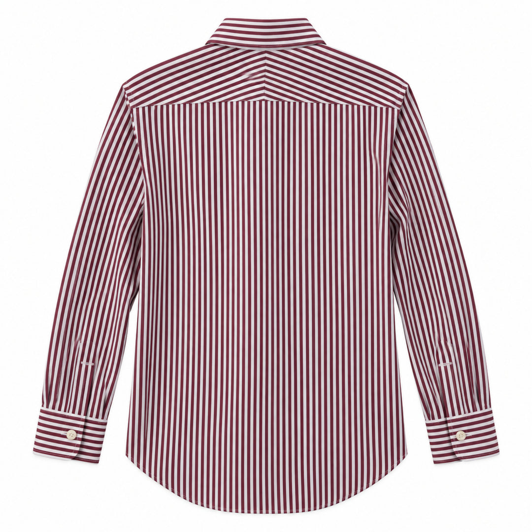 Sport Shirt in Burgundy Stripe