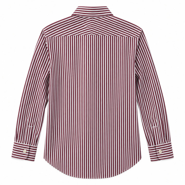 Sport Shirt in Burgundy Stripe