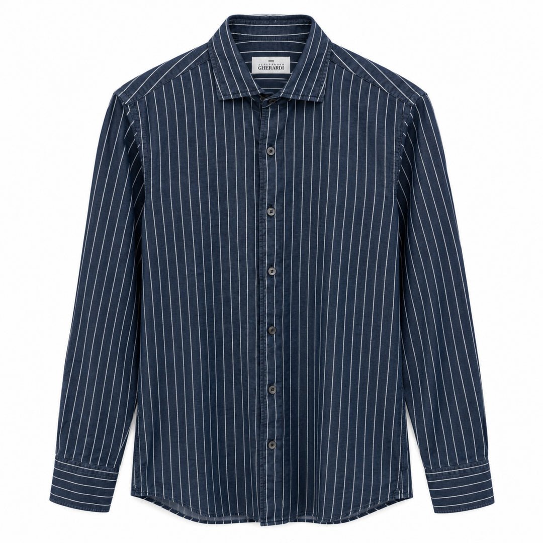 Sport Shirt in Denim Stripe