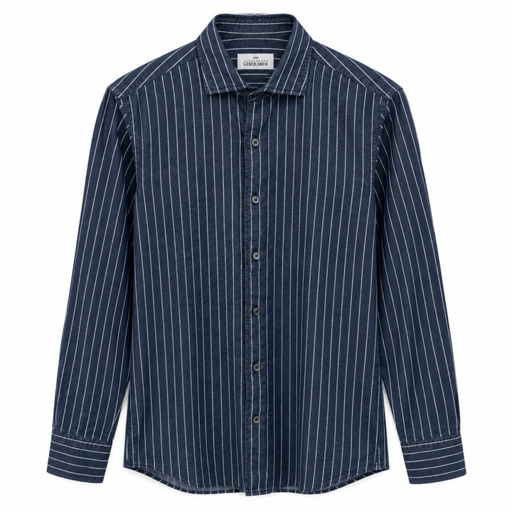 Sport Shirt in Denim Stripe
