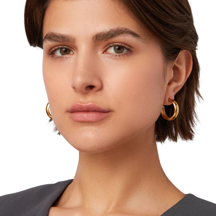 Staple Hoops Medium - Gold