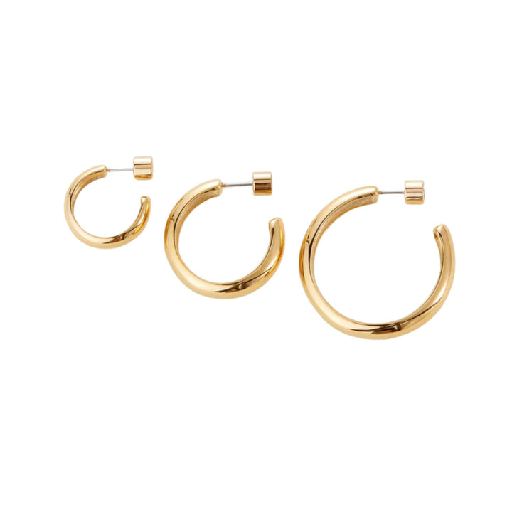 Staple Hoops Medium - Gold