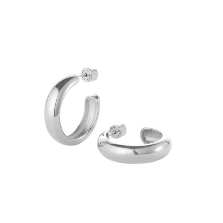 Staple Hoops Medium - Platinum