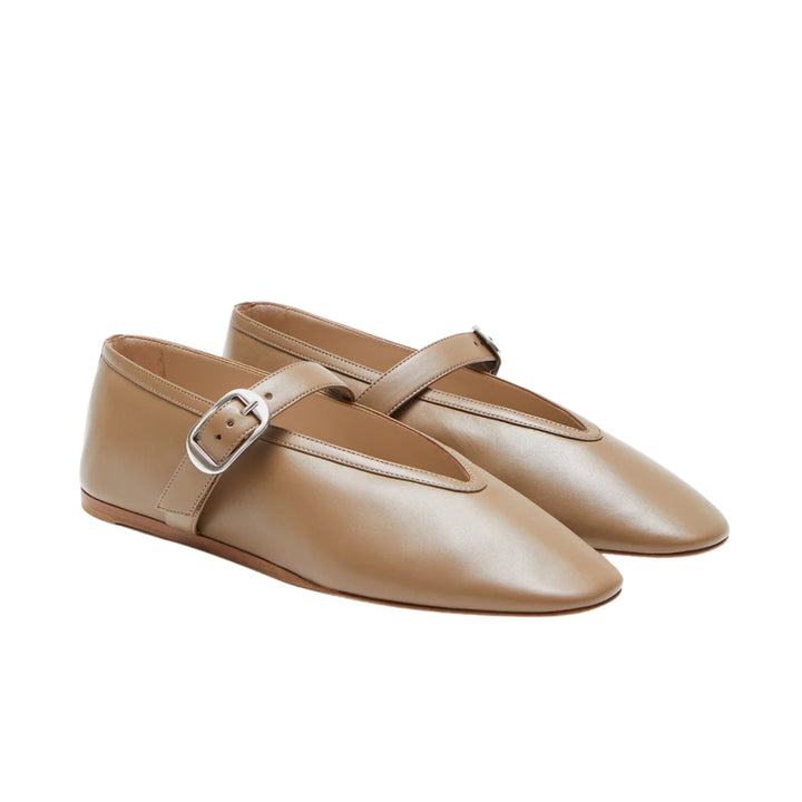 Stella Slipper Flat in Taupe