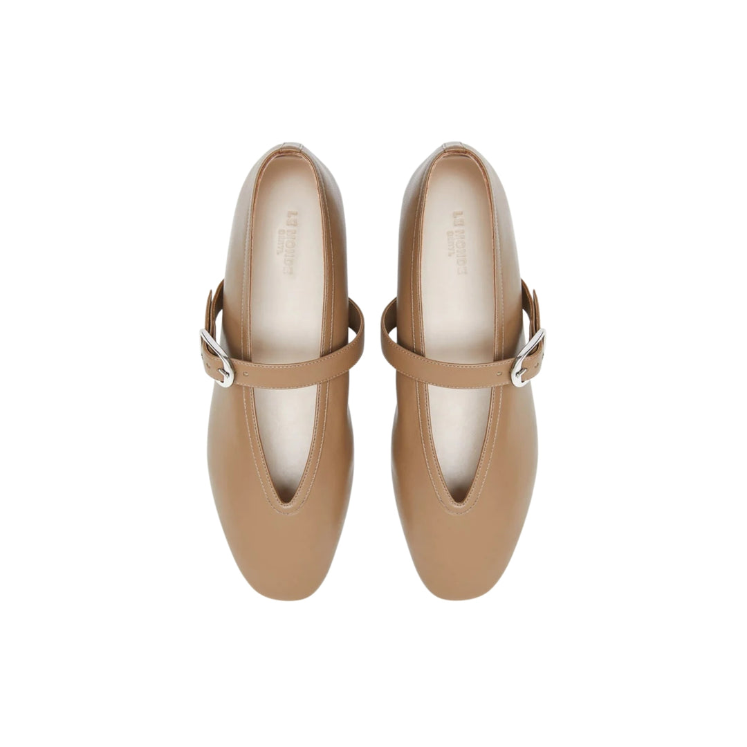 Stella Slipper Flat in Taupe