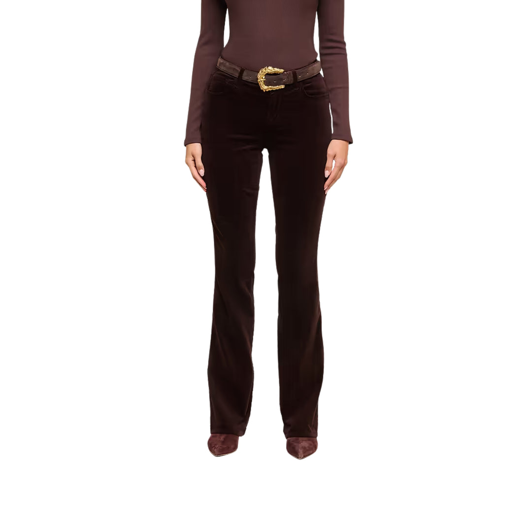 Stevie High Rise Straight in Dark Java