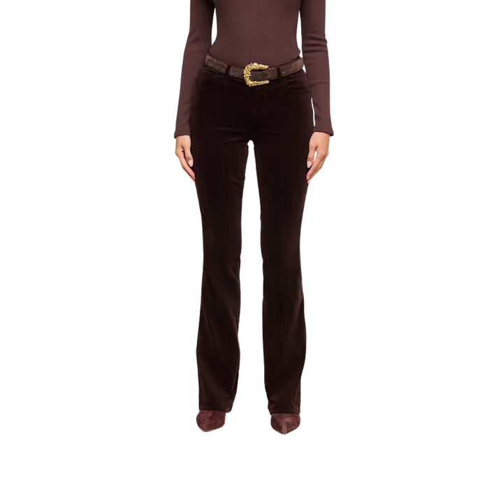 Stevie High Rise Straight in Dark Java