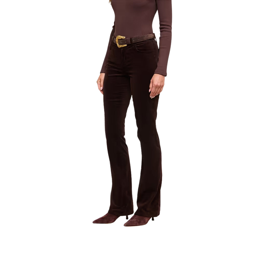 Stevie High Rise Straight in Dark Java