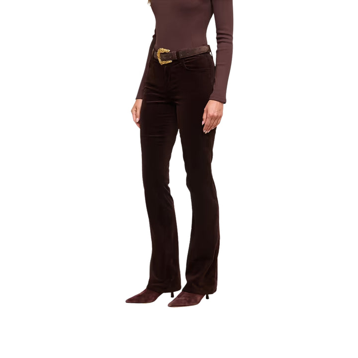 Stevie High Rise Straight in Dark Java