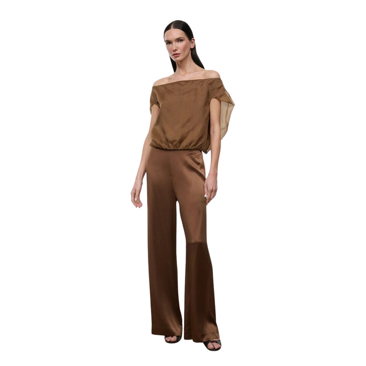 Stroll Silk Pant in Cigar
