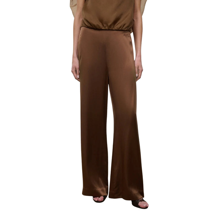 Stroll Silk Pant in Cigar