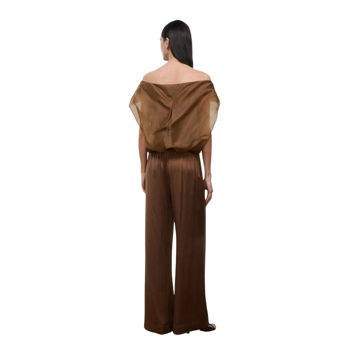 Stroll Silk Pant in Cigar