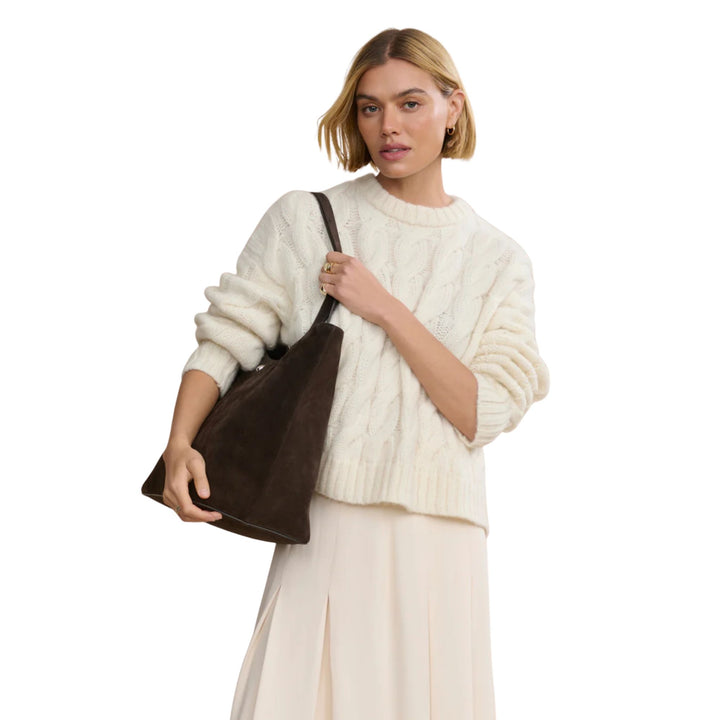 Suede Agnes Tote
