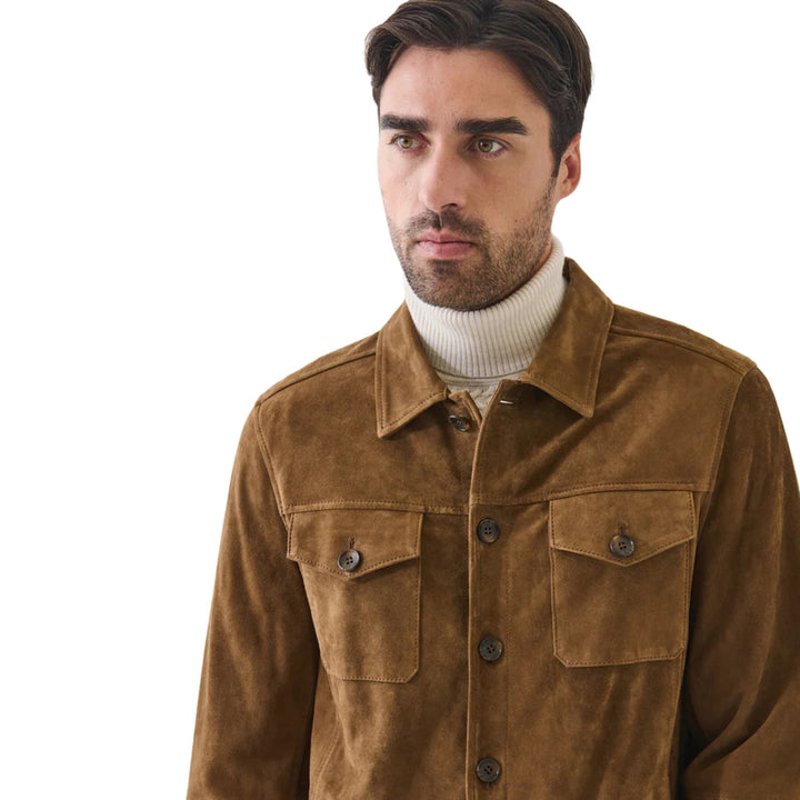 Suede Utility Shirt Jacket