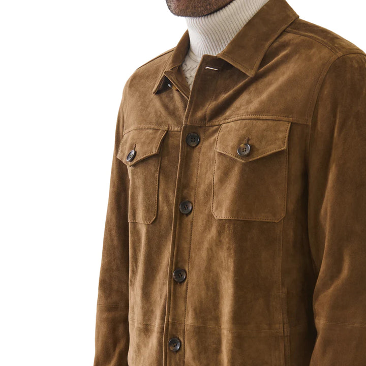 Suede Utility Shirt Jacket