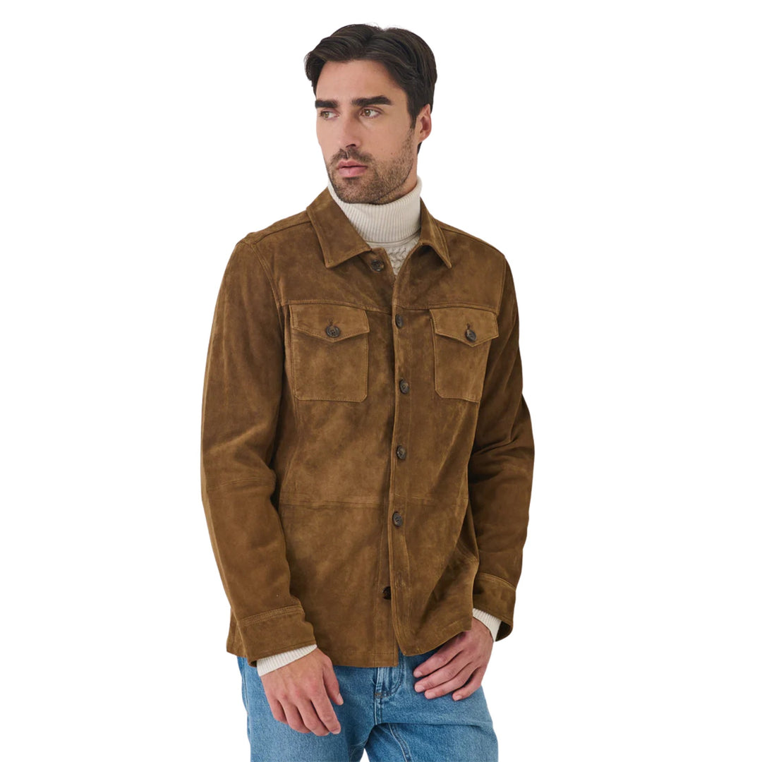 Suede Utility Shirt Jacket