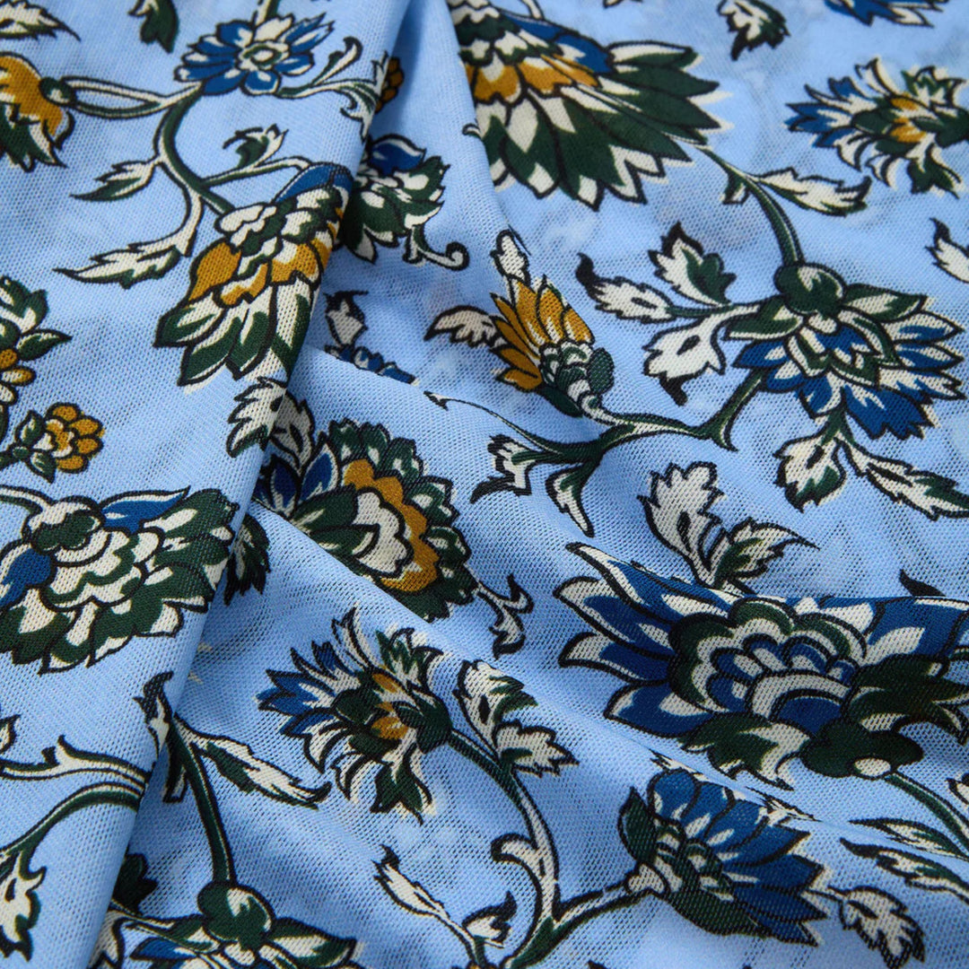 Sylviani Top in Ice Blue Multi