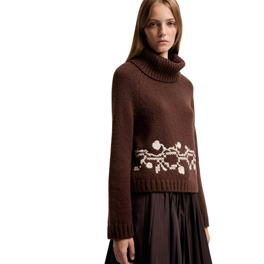 T-NECK IN BROWN