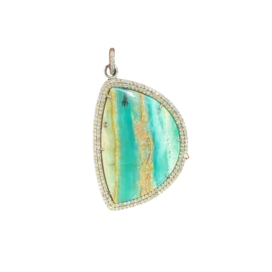 OPALIZED PETRIFIED WOOD PENDANT