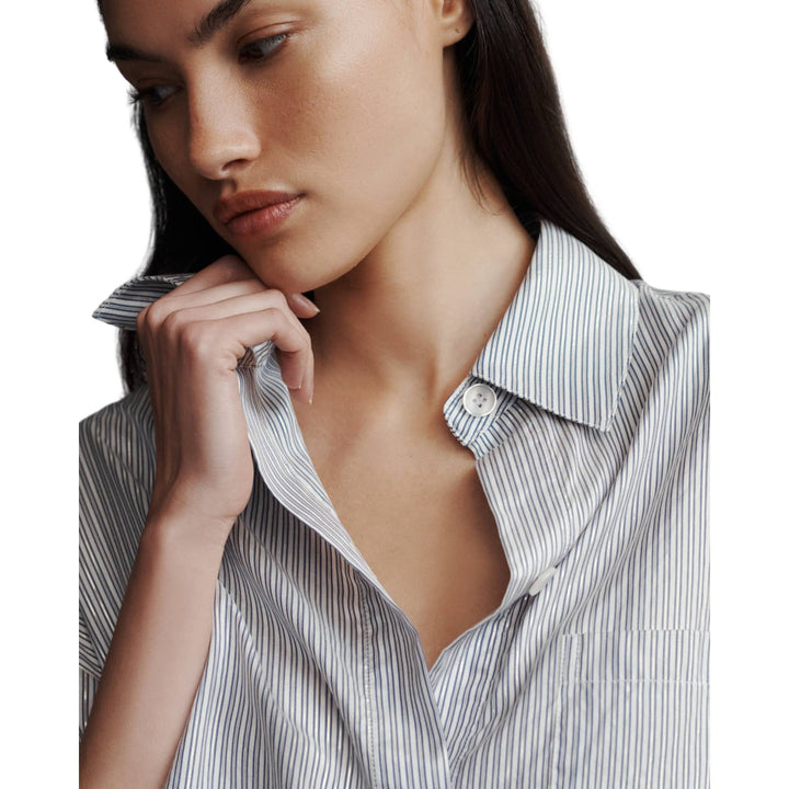 Next Ex Shirt - Ivory/Indigo/Gold