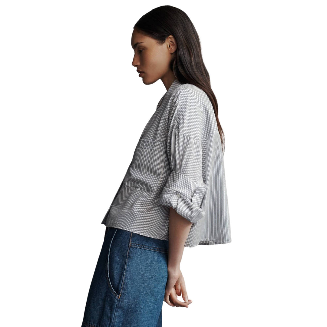 Next Ex Shirt - Ivory/Indigo/Gold