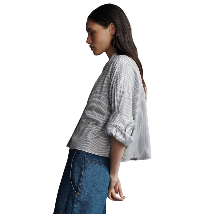 Next Ex Shirt - Ivory/Indigo/Gold