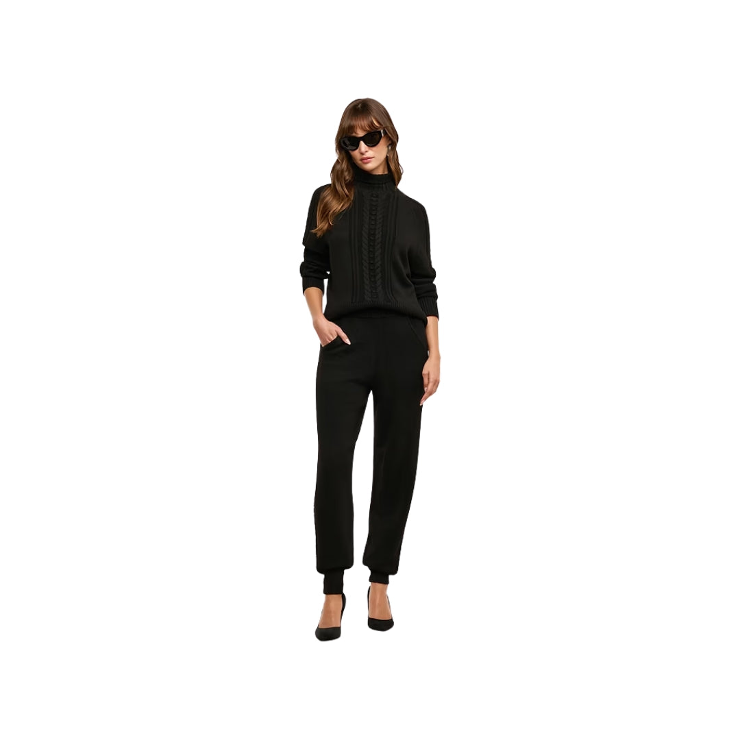 Tamaris Cable Knit Pant in Black