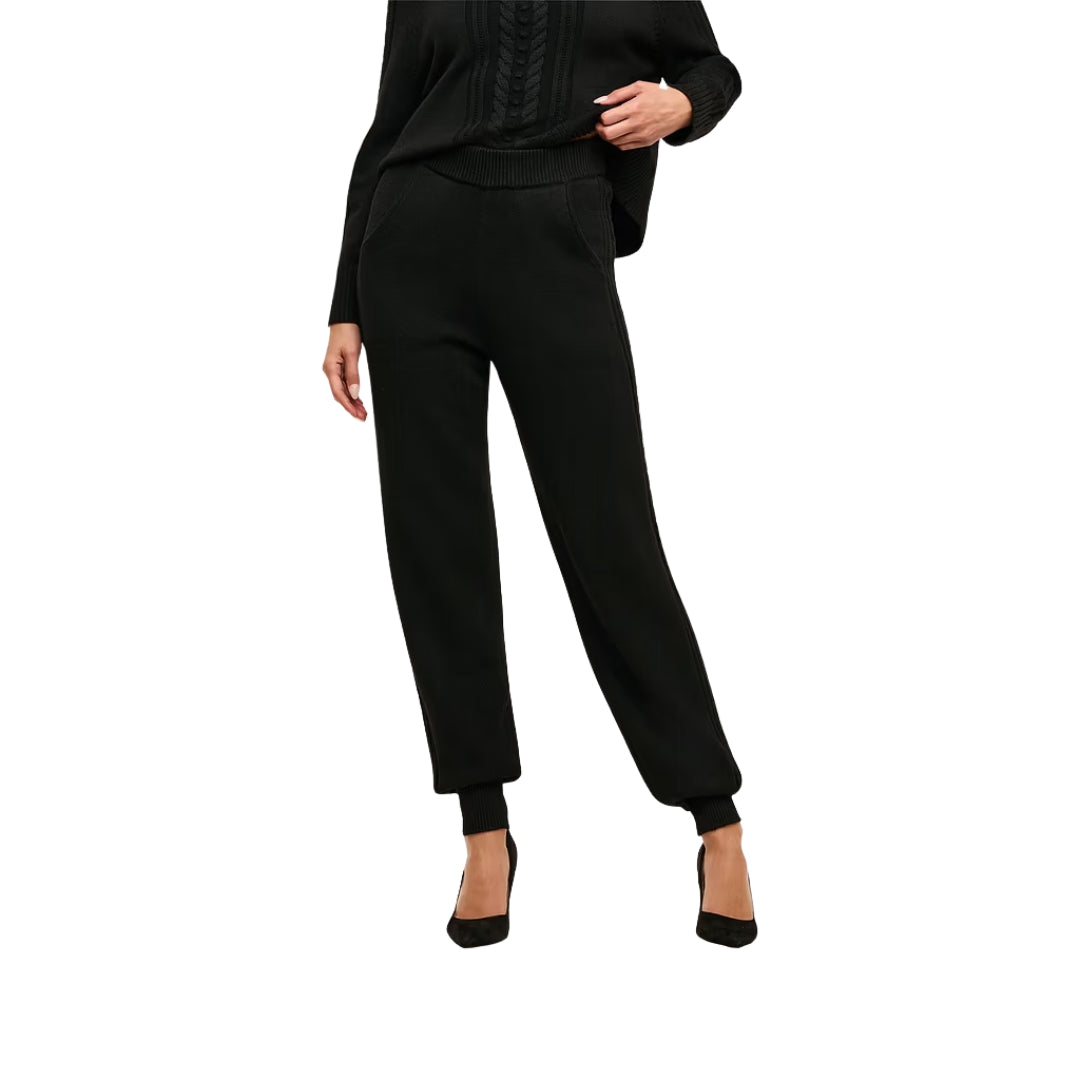 Tamaris Cable Knit Pant in Black