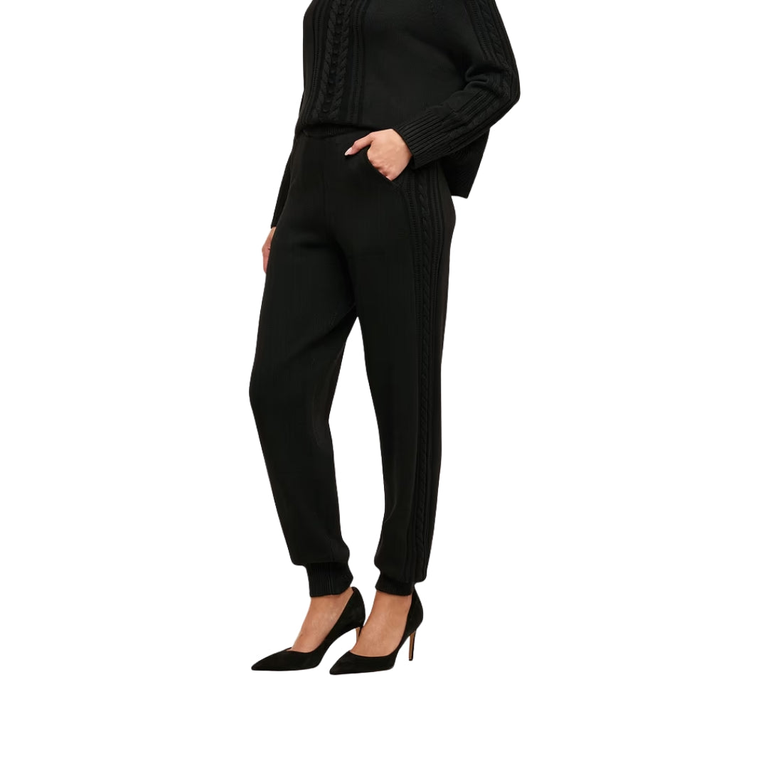 Tamaris Cable Knit Pant in Black
