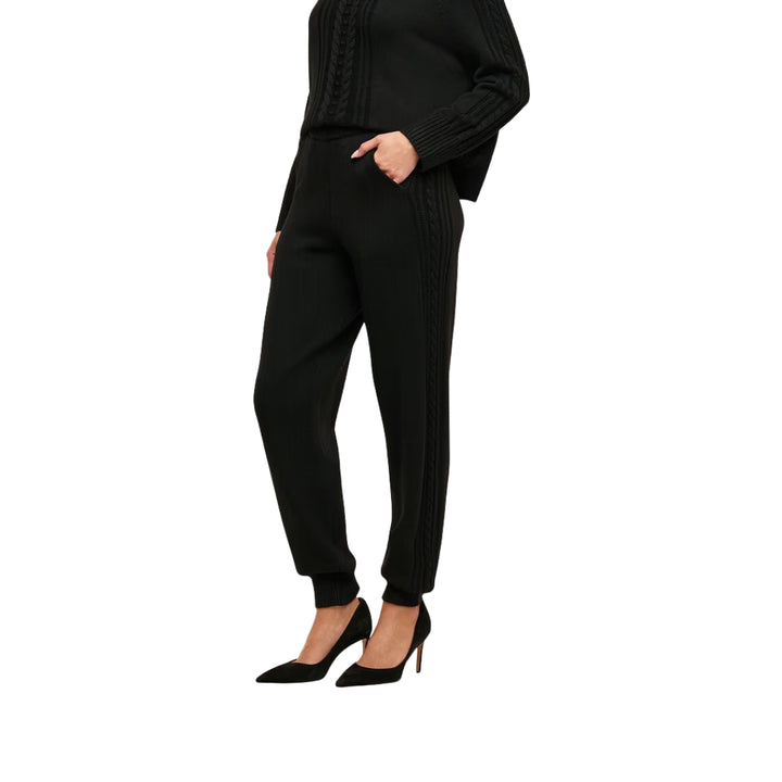 Tamaris Cable Knit Pant in Black