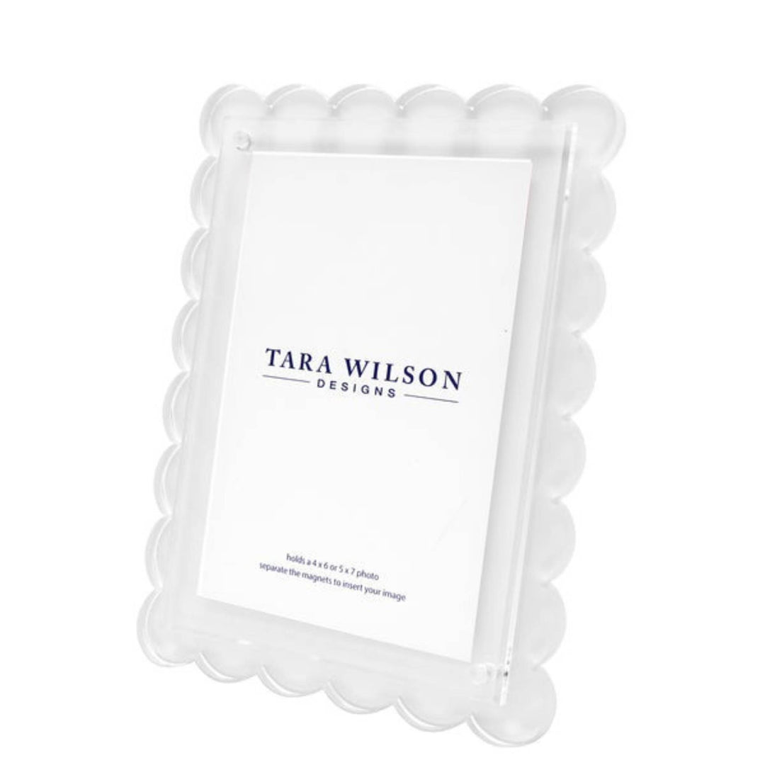 White Scallop Frame - No Color - NONE