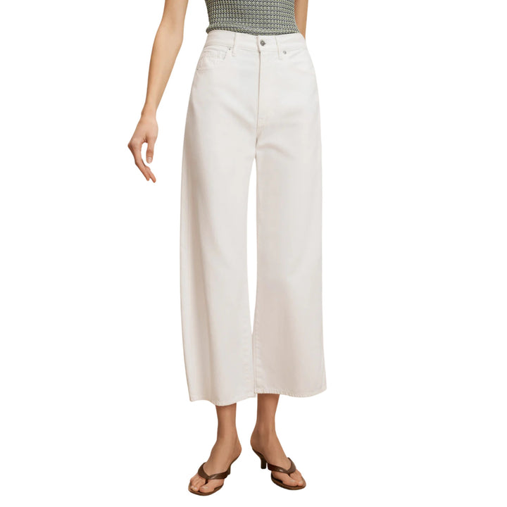 Taylor Cropped High Rise Wide in White