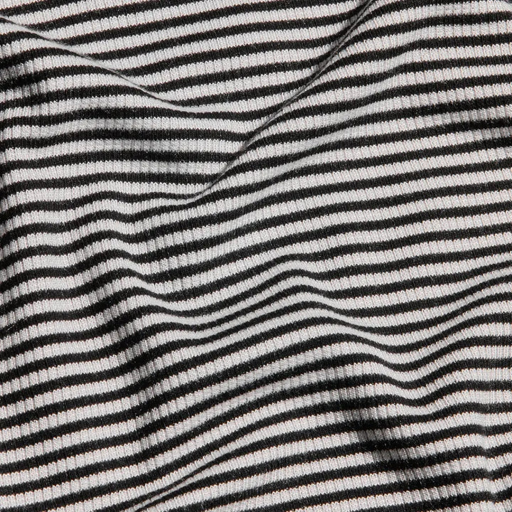 Tess Long Sleeve Tee in Black and White Stripe
