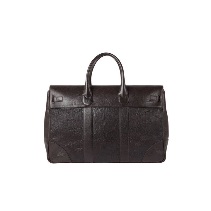 Textured grain leather country bag