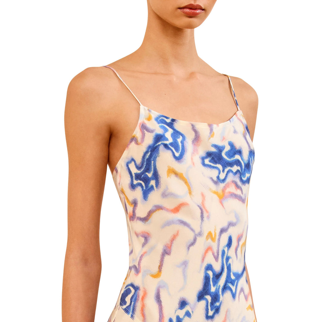 Thais Bias Silk Dress in Prism