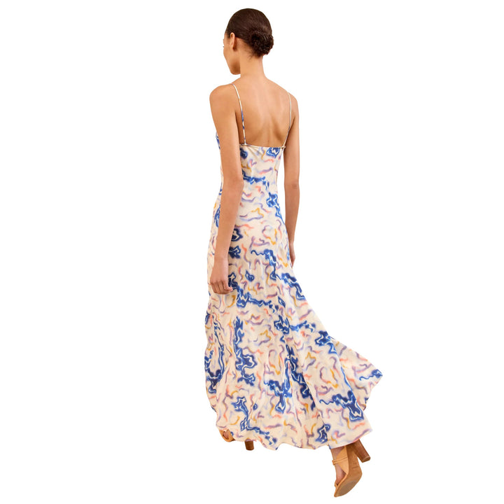Thais Bias Silk Dress in Prism