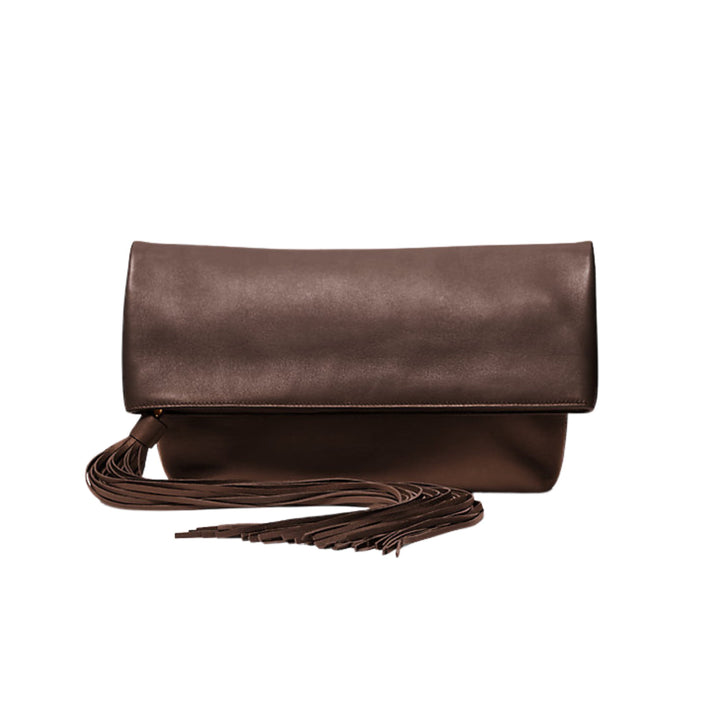 Thalitha Foldover Clutch in Espresso