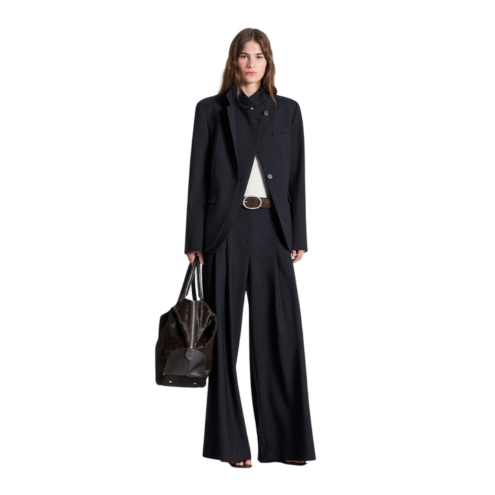 The Double Take Stretch Wool Blazer in Black