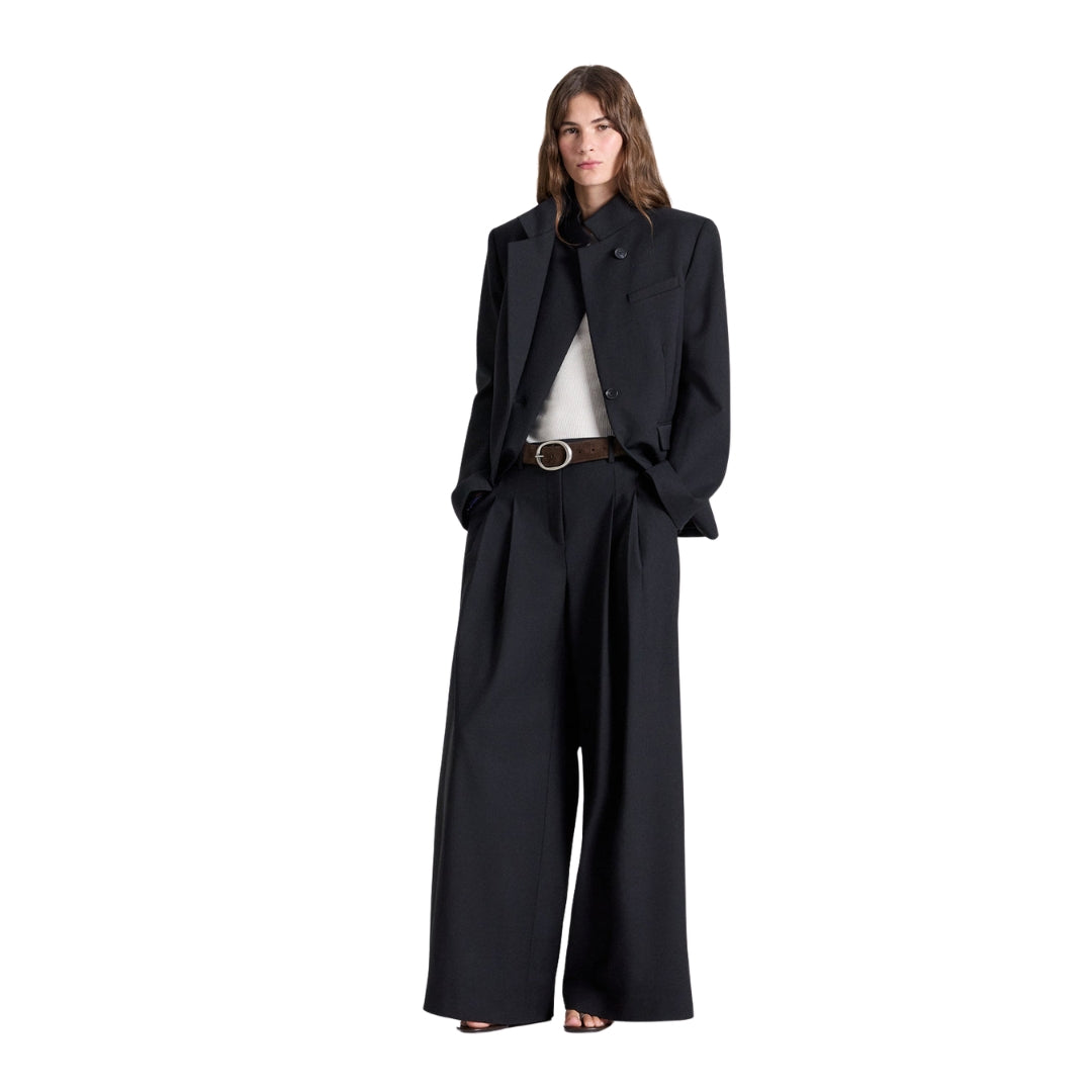 The Double Take Stretch Wool Blazer in Black