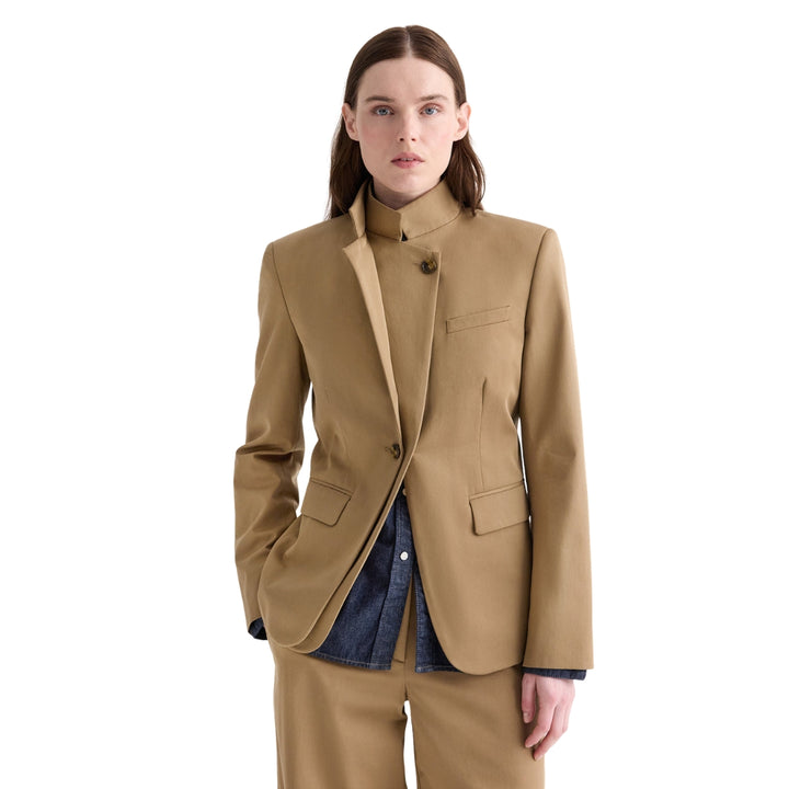 The Double Take Trench Chino Twill Blazer in British Khaki