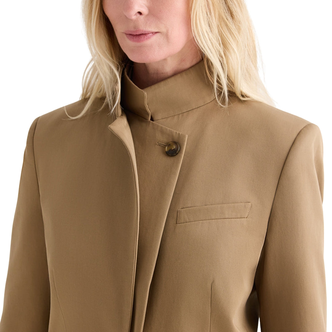 The Double Take Trench Chino Twill Blazer in British Khaki